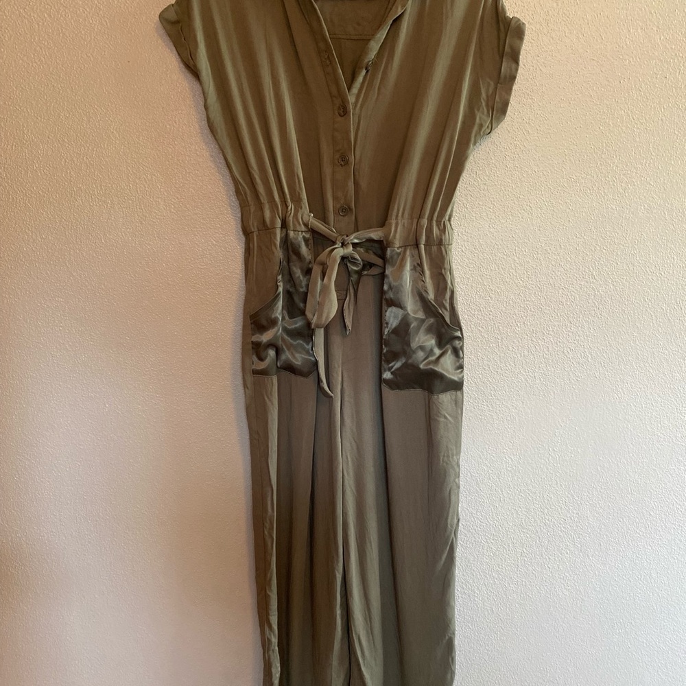 Green jump suit